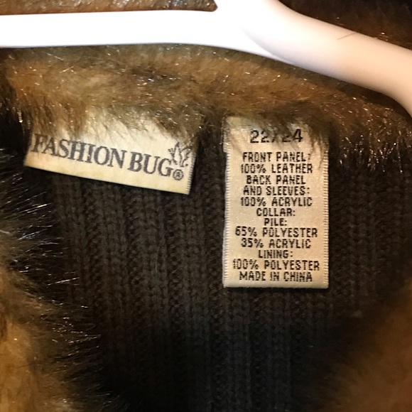 Fashion Bug Womens Brown Sz 22 Leather Jacket - Picture 3 of 7